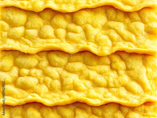 Abstract Yellow Textured Background, Wavy Layers, Closeup Macro Shot