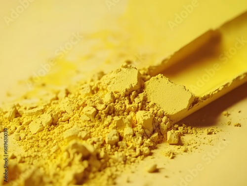 Vibrant Yellow Powder Pigment Texture Close Up