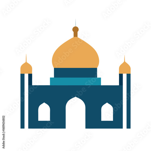 Minimal Islamic Architecture Mosque Artwork  