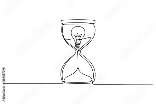 Minimalist eye continuous line sketch outline vision symbol