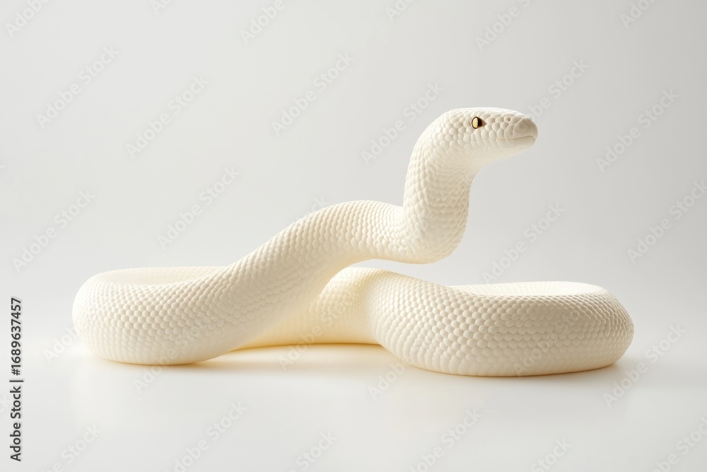 Fototapeta premium Snake texture white representation.