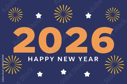 New year s eve celebration design with year emphasis