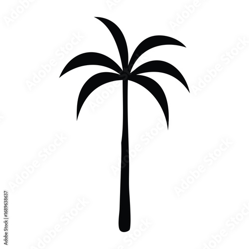 A vibrant tropical beach sunset with a silhouette of a palm tree