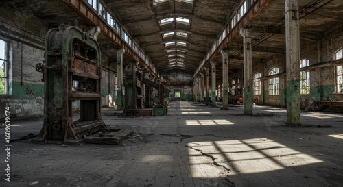 Wallpaper Mural Exploring the Haunting Beauty of an Abandoned Industrial Factory Interior Torontodigital.ca