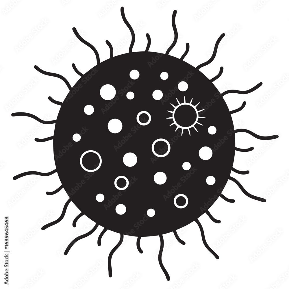 Fototapeta premium Enterococcus faecalis bacteria microorganism illustration