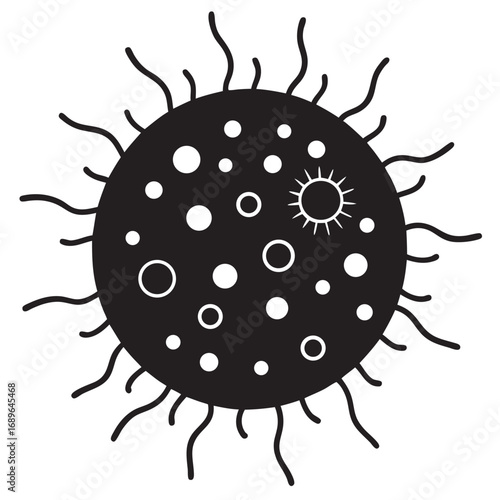 Enterococcus faecalis bacteria microorganism illustration
