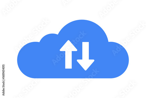 Cloud icon with upload and download sign