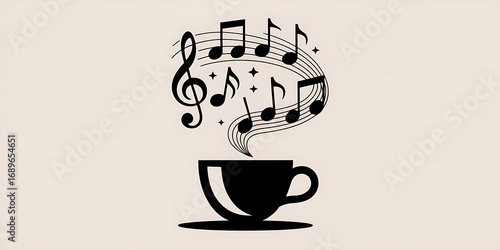 Enjoy a cup of musical inspiration with this creative coffee concept perfect for music lovers and coffee drinkers