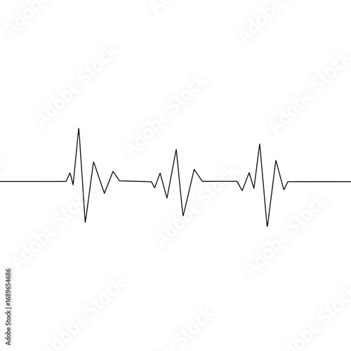 Heartbeat line graphic in minimalist vector design. Health and science concept. World Cardiologist Day. Cardiovascular diseases treatment