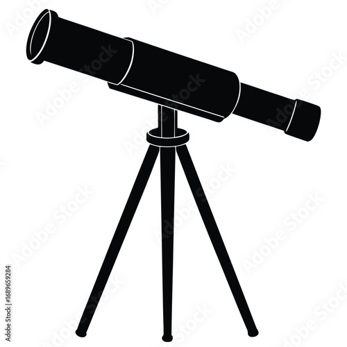 telescope on a white background