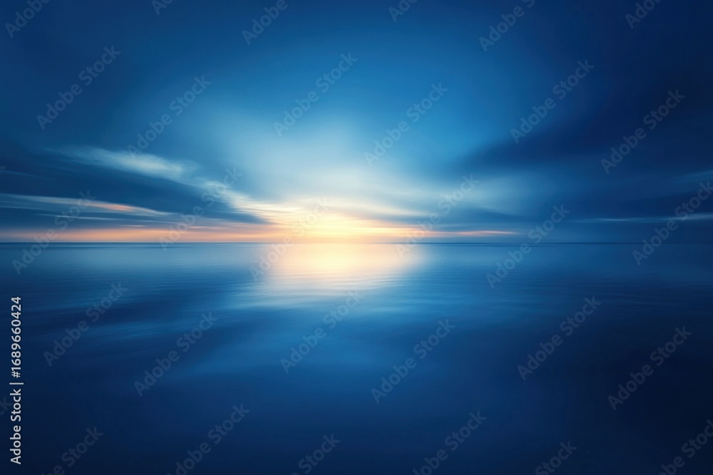 Obraz premium Blue gradient background horizon nature waters.