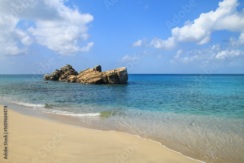 Anse La Roche Beach on Carriacou Island, Grenada.