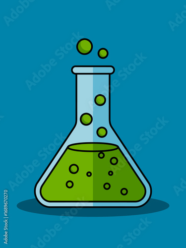 Modern flat design illustration of a conical shape with geometric elements