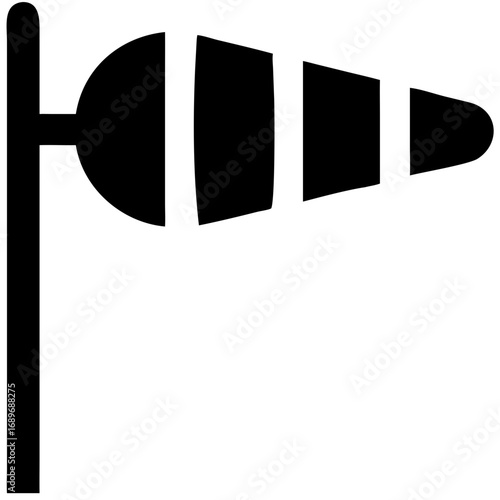 Vector icon of wind gusts indicating strong air movement