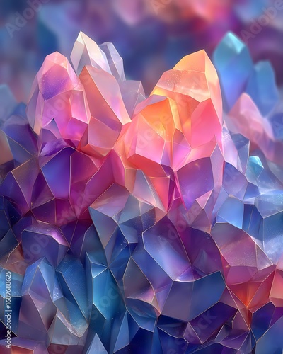 Beautiful gemstone formation in vibrant colors high resolution image