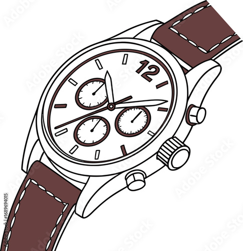 a modern wristwatch Vector illustration, wristwatch vector, modern watch vector,  luxury watch vector, classic watch vector