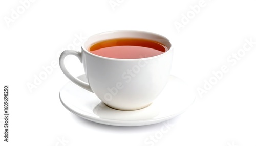 Wallpaper Mural White teacup and saucer filled with amber tea Torontodigital.ca