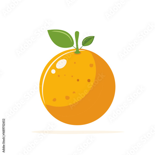 Orange fruit illustration, healthy eating and vegan concept