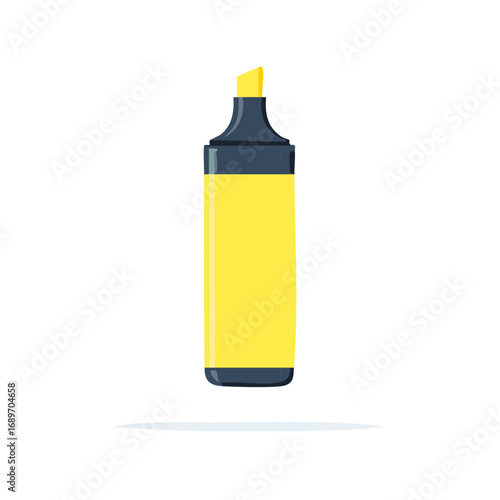 Vibrant Yellow Highlighter Pen for Text Emphasis and Creative Marking Supplies