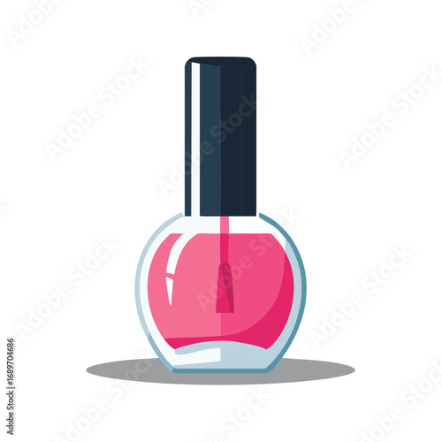 Pink Nail Polish Bottle Manicure Beauty Accessory for Cosmetic and Style