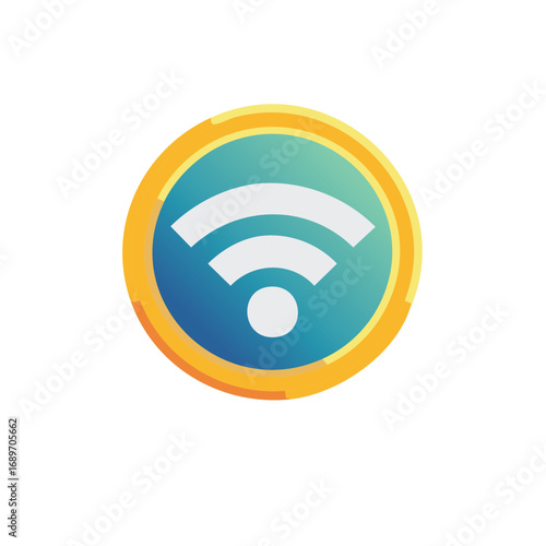 Gradient design of a wireless internet symbol in a circular frame
