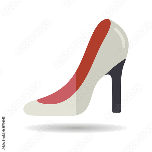 Wedding shoe of the bride with high heels icon