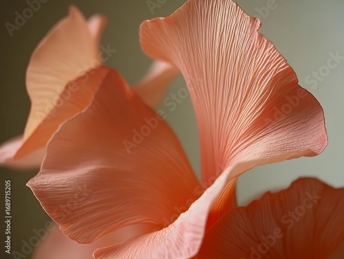 Closeup Peach Flower Petals Soft Texture Floral