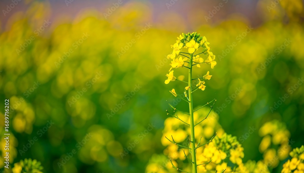 Fototapeta premium Vibrant yellow flowers in a field
