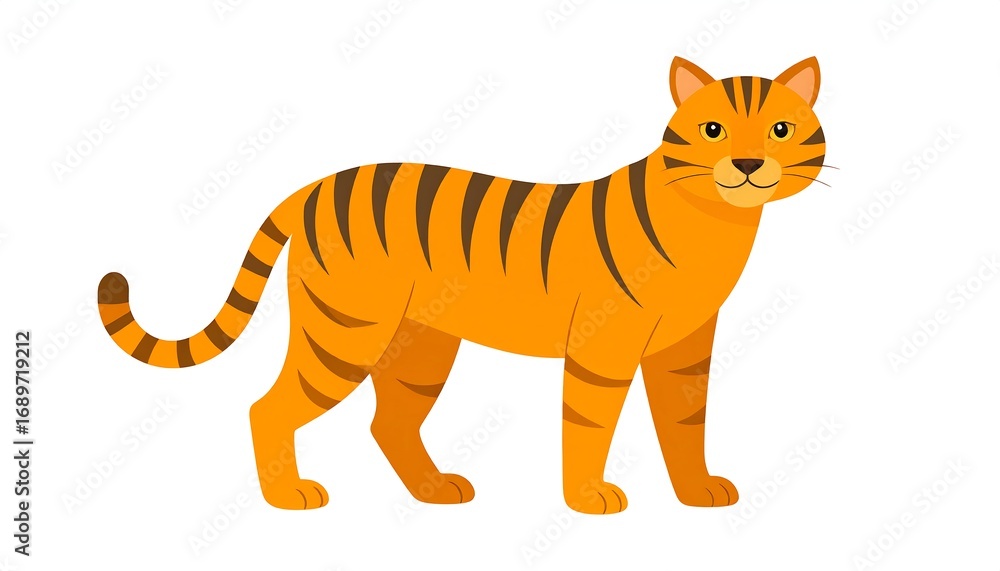 Fototapeta premium Orange tiger cartoon