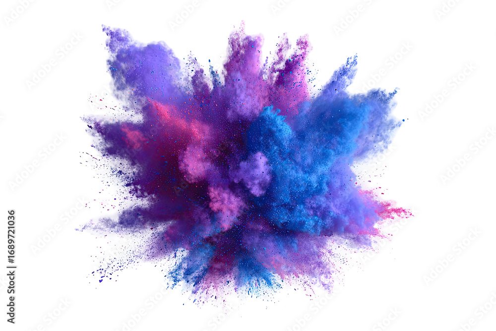 Fototapeta premium Vibrant explosion of multicolored powder