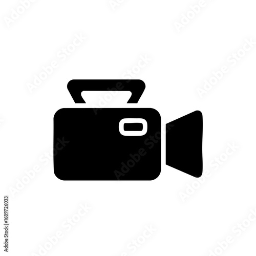 Classic video camera icon for capturing moments and creating visual stories with professional appeal
