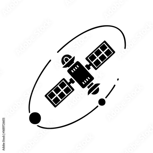 Modern satellite orbiting Earth, symbolizing global connectivity and advanced space exploration technology