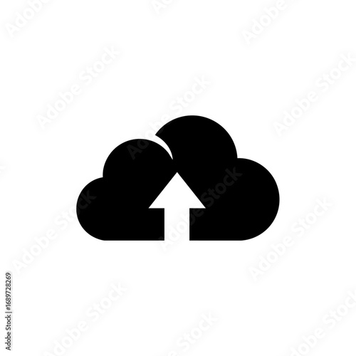 Securely upload your data to the cloud with this modern, intuitive icon representing digital transfer