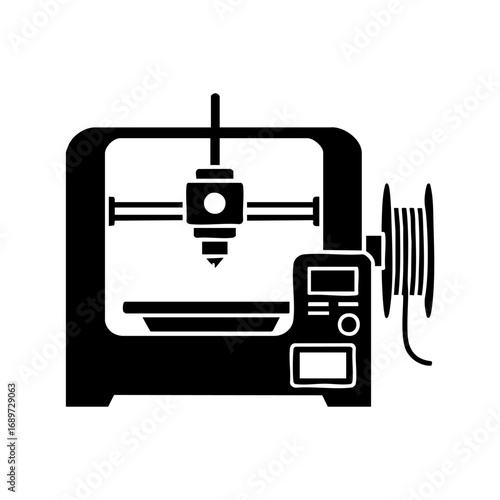 Modern 3D printer creating innovative designs, revolutionizing manufacturing with advanced technology