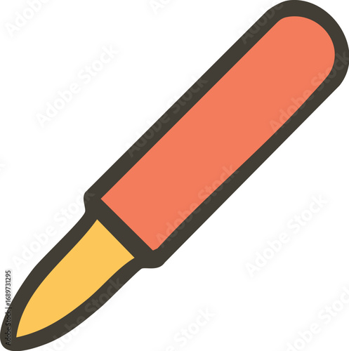 Simple Illustration of a Nail File Tool.