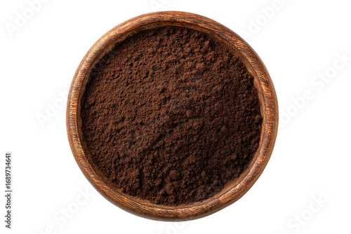 Dark brown powder in a wooden bowl (2)