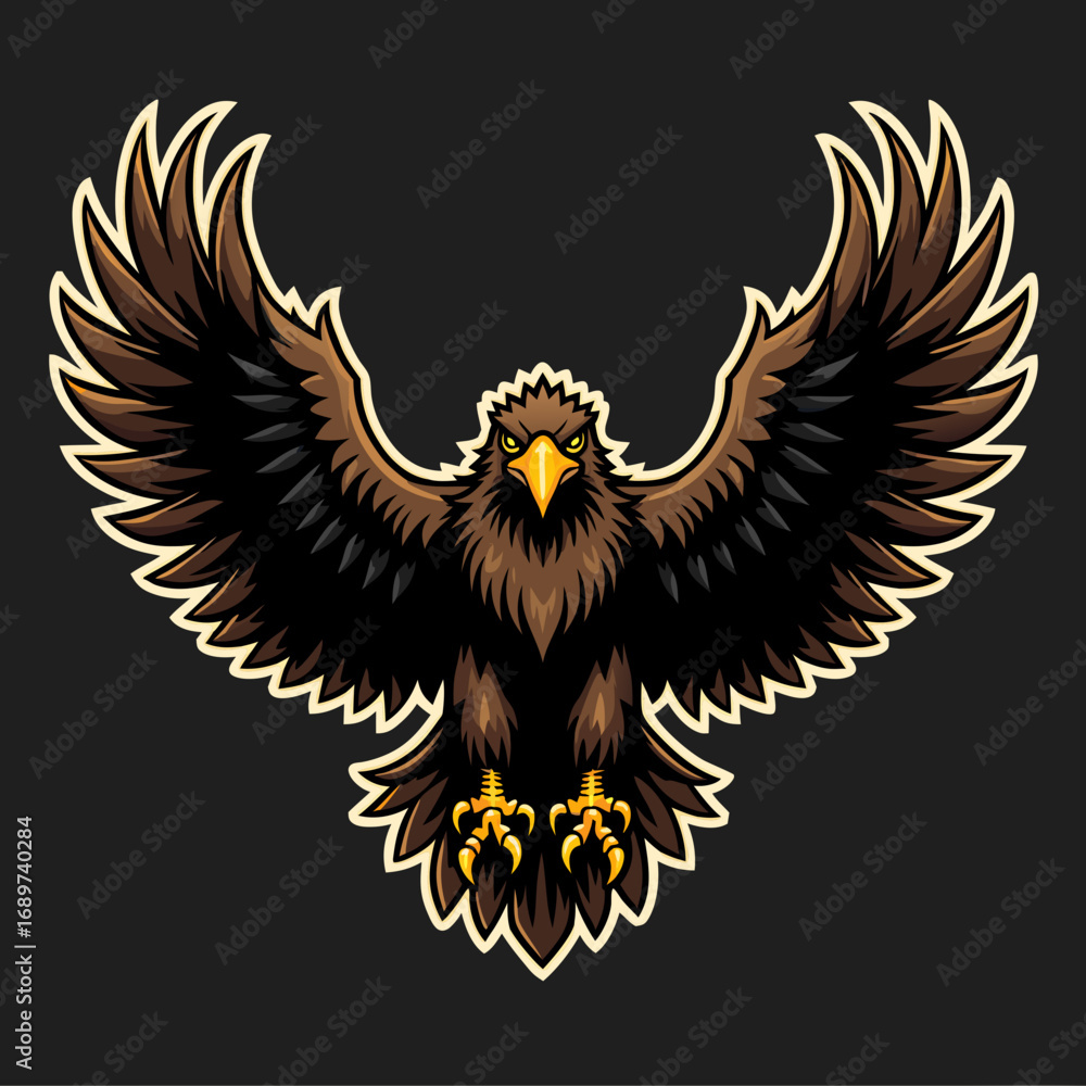 Obraz premium Eagle Spread Mascot Logo 