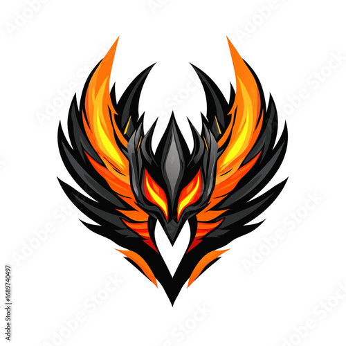 Fire Demon Mascot Logo
