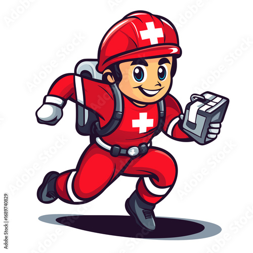 Paramedic Mascot Logo
