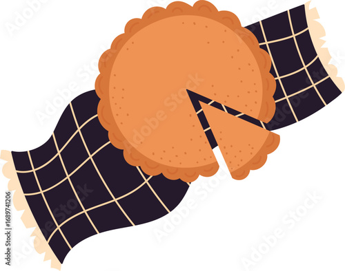 Pie on Checkered Cloth