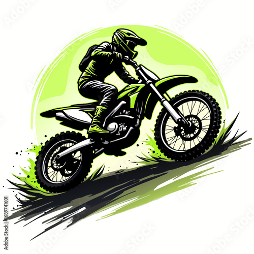 Motor Rider Mascot Logo
