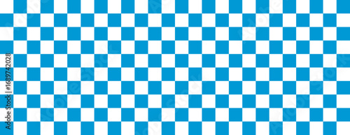 Bavarian Blue and White Checkerboard Vector Pattern. Oktoberfest Background. Seamless Pattern Tile.