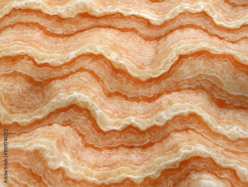Abstract Orange and Beige Wave Pattern Texture Background