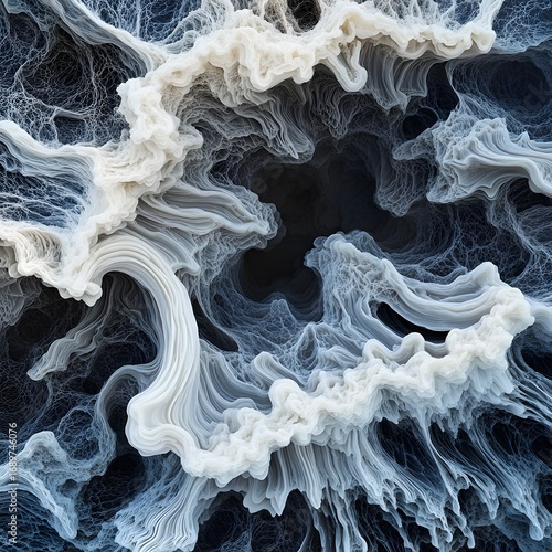 Abstract Swirling Cloudscape Deep Sea Ocean Wave Pattern Background