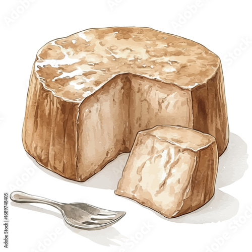 Halva, watercolor clipart vector, isolated on a white background.