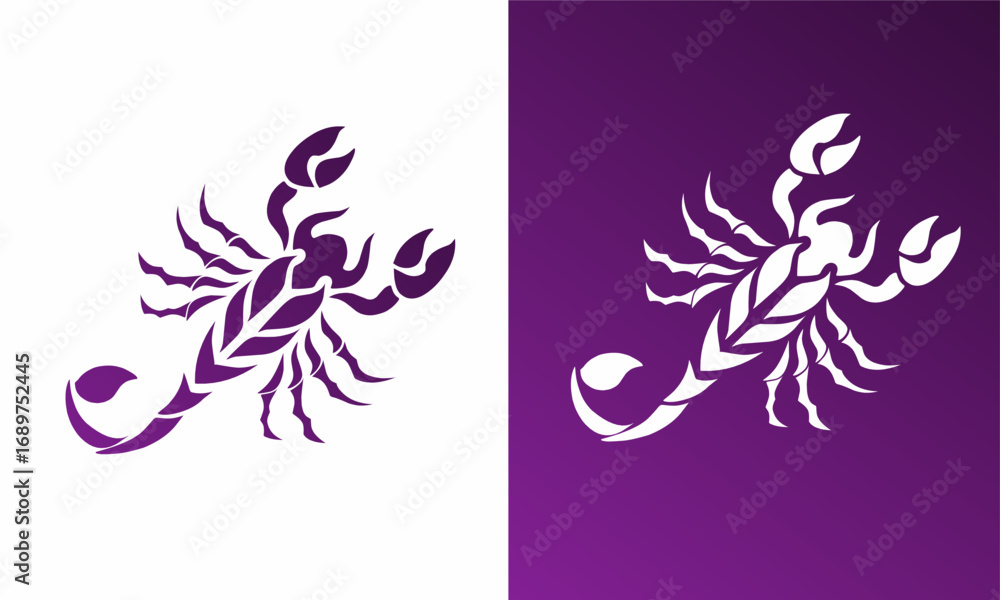 Obraz premium Tribal Scorpion Vector Silhouette Design