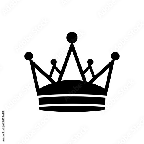 illustration of a crown with sharp spikes symbolizing royalty, power, authority, and leadership.
