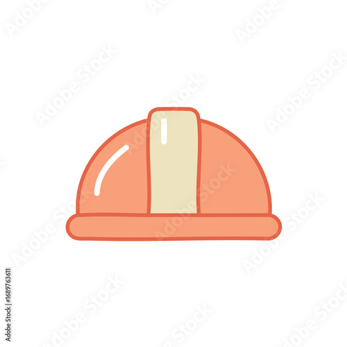 A bright orange hard hat, essential for safety on a construction site or similar environment. A symbol of protection and security.