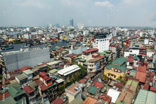 looking at the Old Quarter in Hanoi, Vietnam
