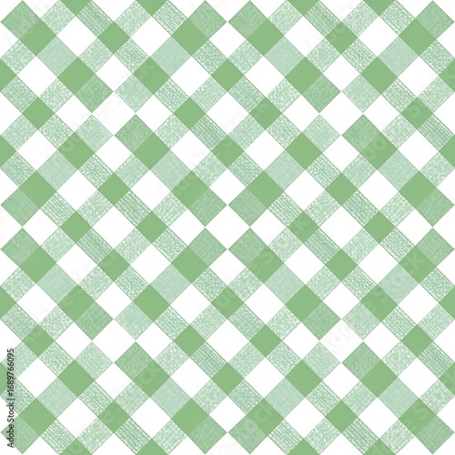 Light sage green diagonal checkered pattern
